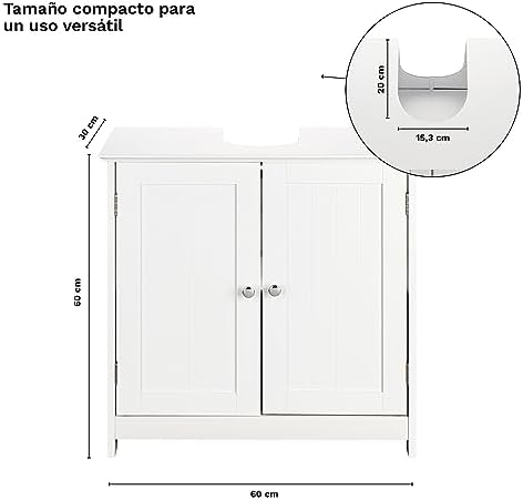 shelfmade Mueble bajo Lavabo Blanco Estilo rústico - Imagen 2