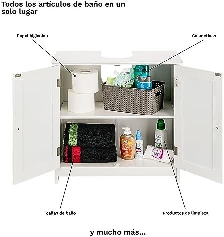 shelfmade Mueble bajo Lavabo Blanco Estilo rústico - Imagen 4
