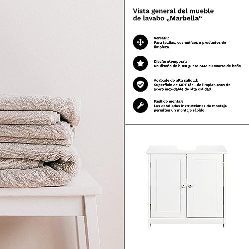 shelfmade Mueble bajo Lavabo Blanco Estilo rústico - Imagen 3